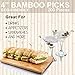 Earthiest Bamboo Cocktail Picks For Appetizers, Drinks, Sandwiches & Kababs 4