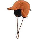 Home Prefer Waterproof Men's Winter Hats with Visor Warm Fleece Lined Baseball Cap Earflaps Trooper Trapper Hat for Men