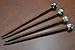 4 Pcs Assort Mother of Pearl Shell Wood Hair Stick Pin