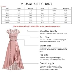 Miusol Women's V Neck Elegant Lace Ruffle