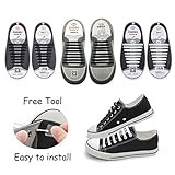 No Tie Shoelace for Kids and Adults with Free Tool, KeyWants Elastic Silicone Shoes Laces Fit for Sneaker, Casual Shoes (Adults, 3 Pairs)