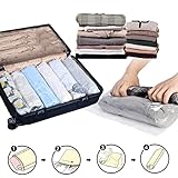 12-pack Travel Space Saver Bags (Medium to Large) No-Vacuum Compression, Perfect for Travel and Home