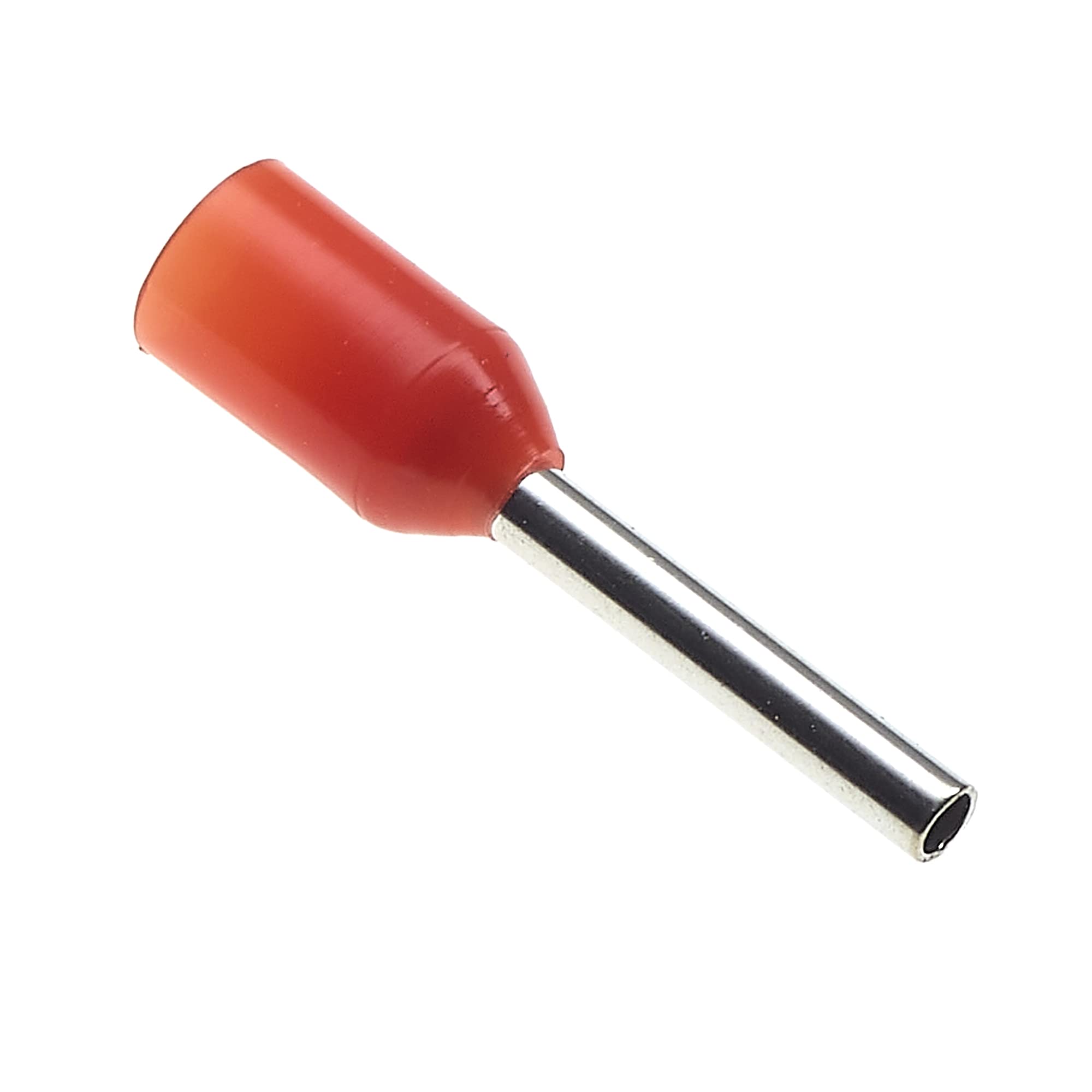 Insulated Ferrule, 8x0.5mm, Pack Of 100 - Wire Copper Crimp Connector Insulated Ferrule Pin, Cord End Terminal Connectors, German Orange Nylon Ferrules Connectors