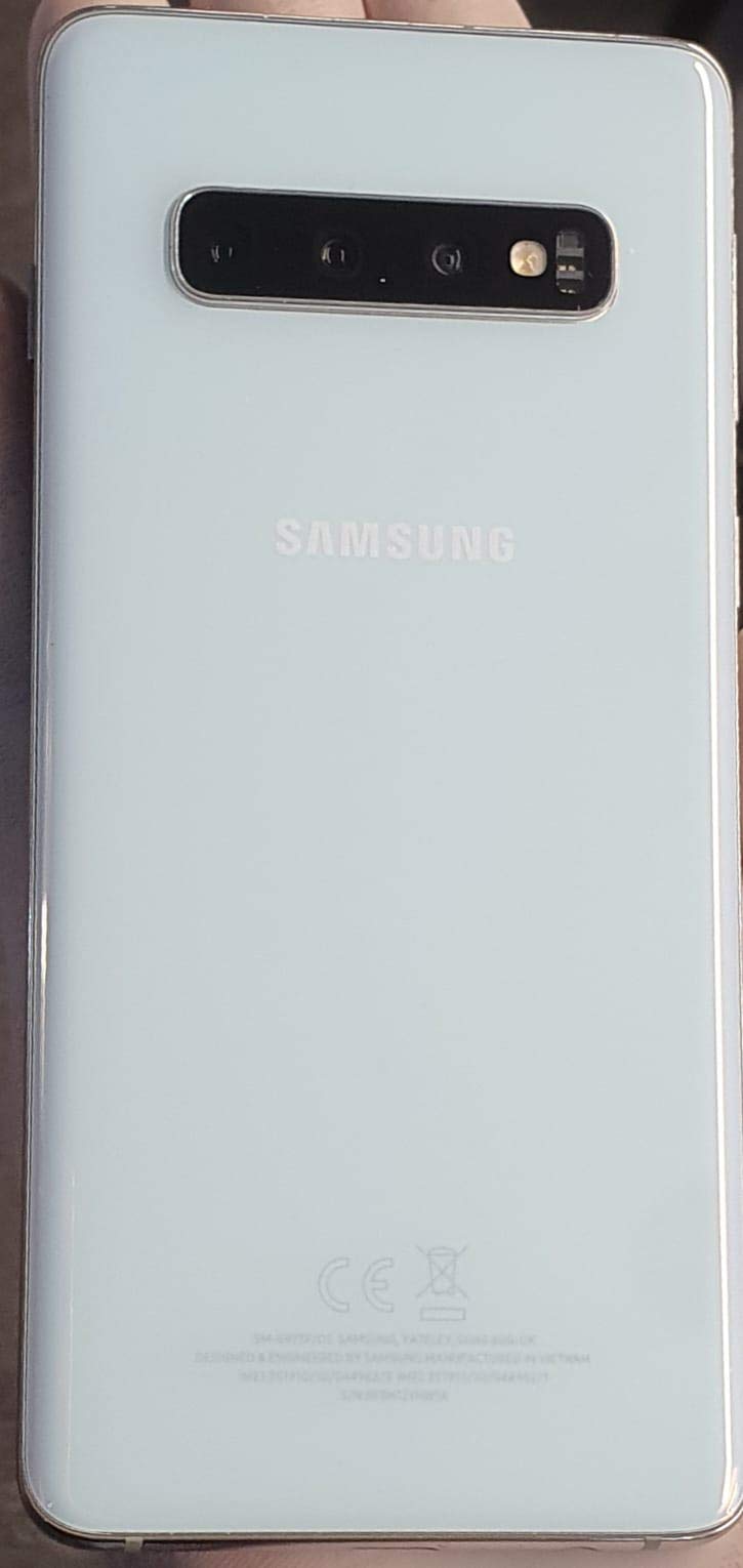 Samsung Galaxy S10 Mobile Phone; Sim Free Smartphone - Prism White, (UK Version)