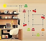 5 Sets/Lot Pac-Man Korean Wall Stickers Children's Room Cartoon Wall Stickers