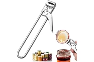 Bottle Opener & Jar Opener for Weak Hands, Adjustable Stainless Steel Can Opener, Multifunctional Jar Lid Opener Gripper for 