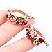 Morenitor Jewelry Set 18K Rose Gold Plated CZ Cubic Zirconia Multi Color Flower Pendant Necklace Stud Earring Set for Women