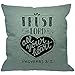 HGOD DESIGNS Christian Lettering Throw Pillow Cover,Biblical Trust in The Lord with Your Heart Jesus Testament Scripture Proverbs Decorative Pillow Cases Cushion Covers for Home Sofa Couch 18x18 inch