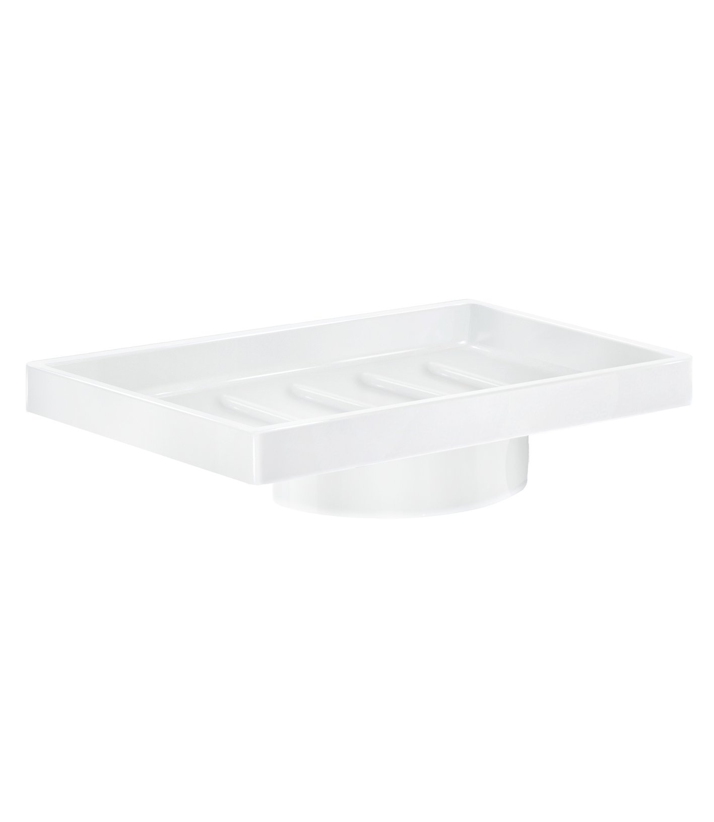 Smedbo Spare Porcelain Tumbler O348 Soap Dish, White, 2.5 x 11.2 x 18.3 cm