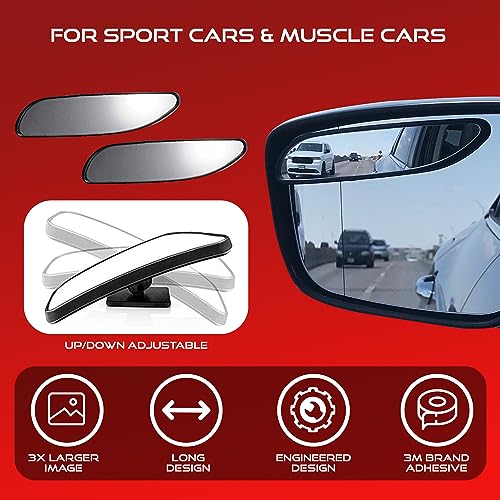 Utopicar Long Blind Spot Car Mirror Aesthetic Convex Blindspot