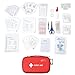 Compact First Aid Medical Kit - 121 Piece - Hard Carry Case Perfect for Home, Car, Camping, Office, Travel, Hiking, and Sports, Red