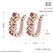 Buycitky Rose Gold Plated Prongs Swarovski Crystal Stud Earrings for Women Jewelry Multicolor Crystal Studs U Earrings (A1)