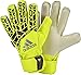 adidas Performance ACE Fingersave Junior Goalie Gloves, Solar Yellow/Black/Onix Grey, Size 4