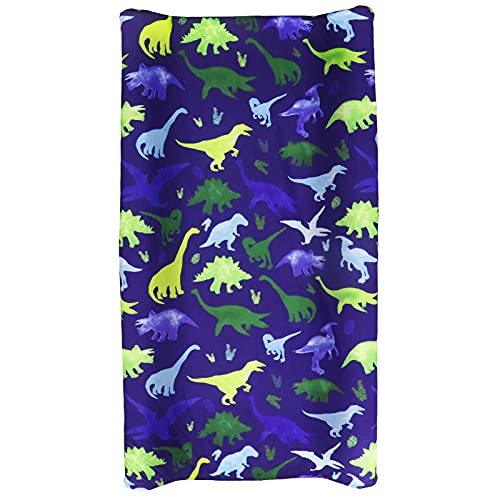 Baby Boy Changing Pad Cover Dinosaur Diaper Changing Mat Cover Sheets for Newborn Stretchy Changing Table Cover (Blue)