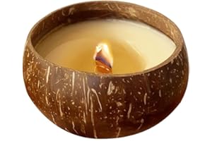 For Aromatherapy Bowl Candle Holders Made of Coconut Shells Handcrafted Natural Decor for Your Space (coconut flavor)