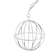 UXELY Metal Food-Ball, Guinea Pig Hay Feeder, 3.14in Feed Ball for Rodents | Feed Ball for Rodents, Rabbit Grass Manger Holder Feeding Dispenser for Bunny, Stainless Steel Frame