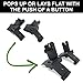 Tacticon Armament Flip Up Iron Sights | Rapid Transition Backup Front and Rear Iron Sight | Fits Picatinny Rail and Weaver Rail | Adjustment Tool Included