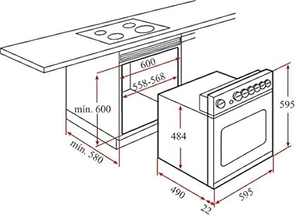 Teka HE 490 ME - Horno (59 L, 2550 W, Eléctrico, 2593 W, 220-240 V ...