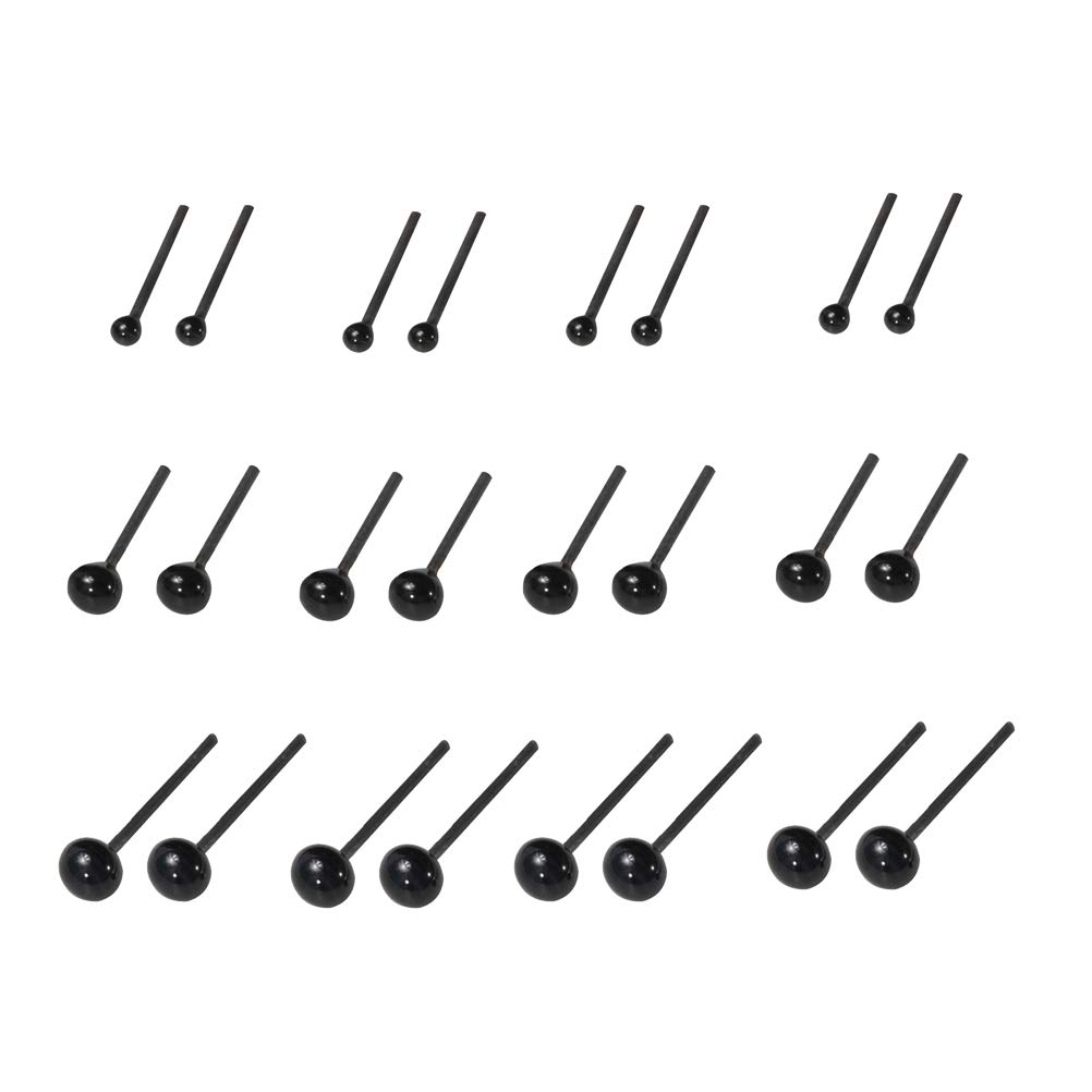 Healifty Black Safety Eyes Plastic Craft Eyes for DIY Dolls Plush Toy Teddy Bear Animal Puppet Christmas Doll Ornament Scrapbooking Crafts 300pcs