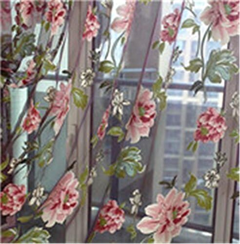 MLZ Classical Classic Flower Curtain Window Screening Customize Finished Products Purple Tulle Curtain