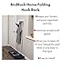 BIRDROCK HOME Wall Mounted Folding Hooks | 4 Folding Coat and Hat Rack Hooks | Satin Nickel Hooks | White Rail