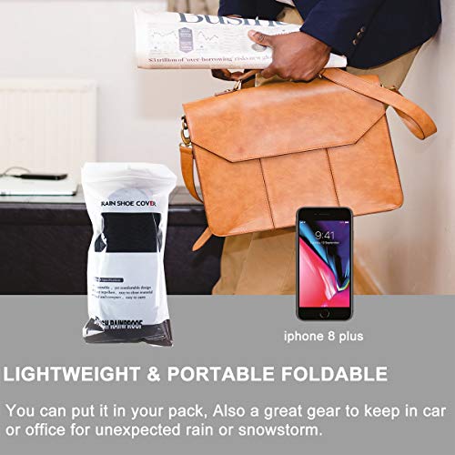 image for Frelaxy Waterproof Rain Boot Shoe Cover Overshoes Galoshes S-XXL (Blac