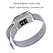 For Fitbit Ionic Bands, Maledan Stainless Steel Milanese Loop Metal Replacement Accessories Bracelet Strap with Magnet Closure for Fitbit Ionic, Silver Small