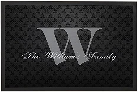 Black Family Doormat Gifts Welcome Outdoor Mats Custom Front Door Mat 80x50cm Doormat Funny with Family Name Personalised Floor Mats for Home