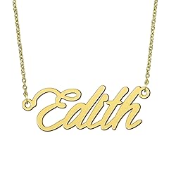 BYBWBL Edith Name Pendant Necklace 18k Gold Plated