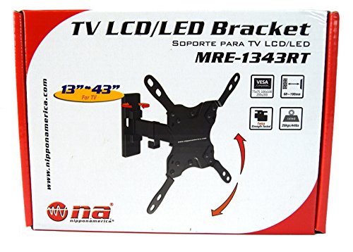 TV Wall Mount for 13" - 43" Retractable LED LCD VESA Compatible Nippon America MRE-1343RT