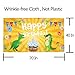 BEESTECH Dinosaur Themed Birthday Party Supplies Supply Favors for Boys Girls Toddlers Baby， Dinosaur Birthday Party Banner Decoration Backdrop Background Tablecloths（Golden）