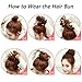 AISI BEAUTY 100% Human Hair Scrunchies Extension Curly or Messy Bun Hair Pieces for Women Donut Updo Ponytail Hair Chignons
