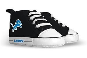 Baby Fanatic - NFL Baby Pre-Walkers Shoes Officially Licensed Detroit Lions Football High Top Sneakers Soft Anti-Slip Soles Boys and Girls 0-6 Months Multicolor