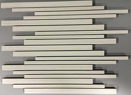 Bambu Light Mosaic 12 In. X 12 In. Mesh-Mounted / Porcelain Mosaic Tile