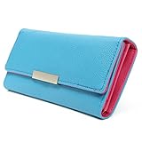 OURBAG Women PU Leather Clutch Wallet Envelope Purse Credit Card Holder Long Purse