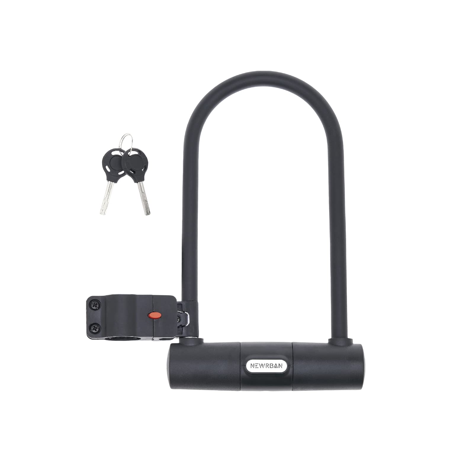 Newrban | Extra Strong and Heavy Duty Padlock with Frame Attachment - Comfortable and Easy - Extra Theft Proof - Easy to Move, Padlock Removal Button - Black