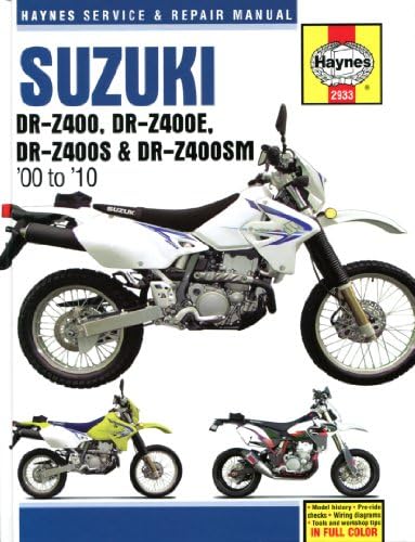 Amazon.com: Suzuki DR-Z400E, S & SM Manual 2000-2012 (Clymer