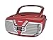 Sylvania SRCD211-RED Portable CD Boombox with AM/FM Radio, Retro Style, (Red)thumb 1