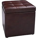 Design Echtleder Hocker Rider Braun Sitzhocker Fußhocker Sitzwürfel