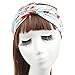 Ever Fairy 4 Pack Women's Elastic Flower Printed Turban Headwrap Knotted Soft Twisted Headband