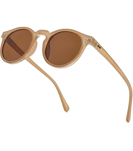 Unisex Polarized Sunglasses Retro Women Tr90 Round Sun  display picture 1