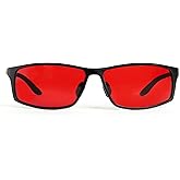 TrueDark by Dave Asprey | Twilights Elite | Blue Light Glasses for Women & Men, Red Lenses Block 99% Blue, Green & Violet Light for Night Use