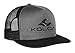 Joe's USA, Koloa Surf Mesh Back Wave Logo Trucker Mens Hat Black/Charcoal Grey with Black Embroidered Logo