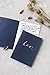 Ling's Moment Navy Blue Wedding Vow Book His&Her Set of 2 Bridal Shower Gifts Booklet Journal Wedding Vows Booklet