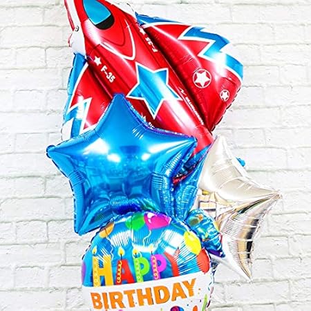 Amazon ロケット バルーン ジェット機 男の子 子供 ヘリウム 風船風船 バルーン 誕生日 ロケット 男の子 車 汽車 浮く ジェット機 子供 浮く 電報 バースデー ベビー 消防 お祝い 撮影 救急車 雑貨 装飾 サプライズ 記念日 風船 バルーン