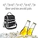 Insulated Double Decker Lunch Bag, Leak Proof Beer Cooler Tote Box, with Removable and Adjustable Strap, SBS Zipper, 2 Side Mesh Bag, for Office, Camping, Hiking, Picnic,Beach, 10