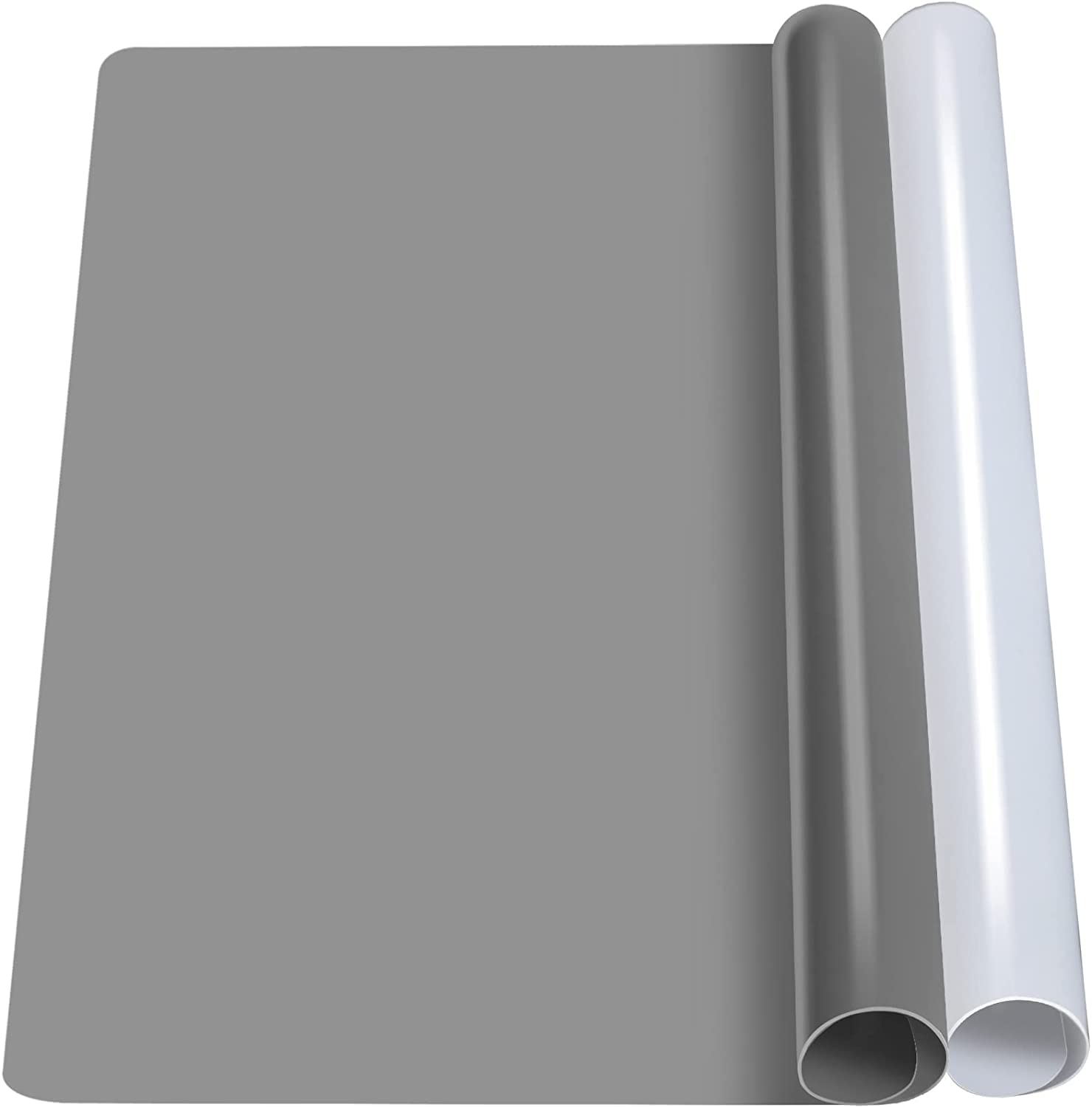 LEOBRO Silicone Sheet for Crafts Resin - 2 Pack, 30cm x 40cm Nonstick Nonskid Heat-Resistant Mat, Gray, Translucent