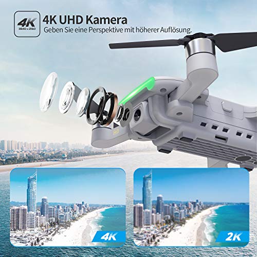 Holy-Stone-GPS-Drohne-HS510-mit-4K-UHD-Kamera-und-FPV-Live-Uebertragung-fuer-AnfaengerRC-faltbar-Quadrocopter-ferngesteuert-mit-Follow-MeLange-FluigzeitReturn-HomeBuerstenloser-Motor-inkl-Koffer