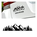 XINLIYA Mountain Tree Sticker Decals, 7x2