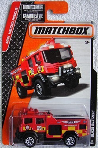 Matchbox 2016 MBX Heroic Rescue Blaze Blitzer Fire Engine 76/125, Red